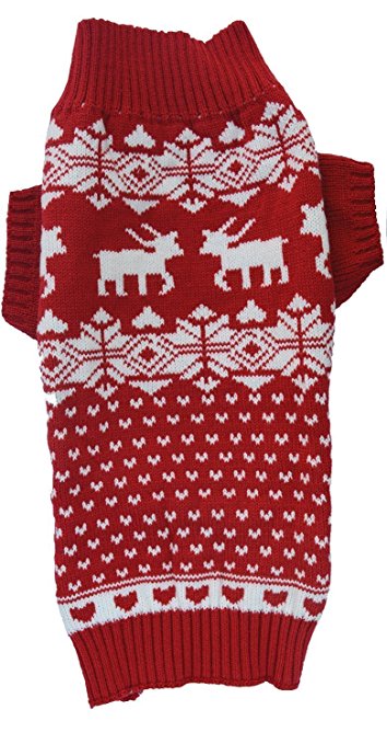 Lanyar Dog Reindeer Holiday Pet Sweater