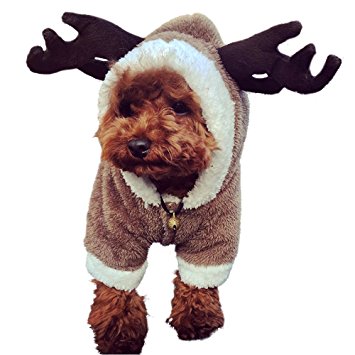 LUCKSTAR Dog Clothes - Pet Clothes Elk Costume
