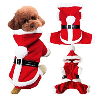Fakeface Cute Puppy Dog Hoodie Sweater Santa Claus