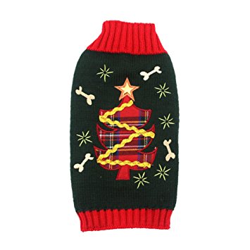 JJ Store Pet Holiday Season Festive Christmas Tree Classic Dog Sweater
