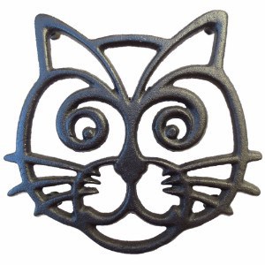 Cara's Casa Cat Trivet - Black Cast Iron