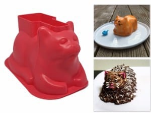 Charlie Cat Mini Cat Shaped Cake Molds (4 Pack, Silicone)