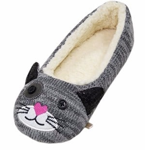 LA PLAGE Women's Winter Warm Plush Animal Home Slippers