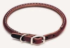 Genuine Collars Cognac Leather Dog Collar