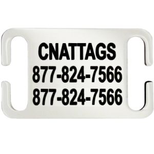 CNATTAGS Stainless Steel Slide-On Pet ID Tag