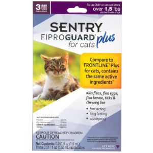 Sentry Fiproguard Plus for Cats, Squeeze-On