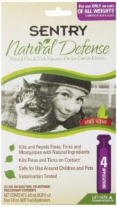 Sentry Natural Defense for Cats and Kittens, Flea and Tick Prevention for Cats of All Weights
