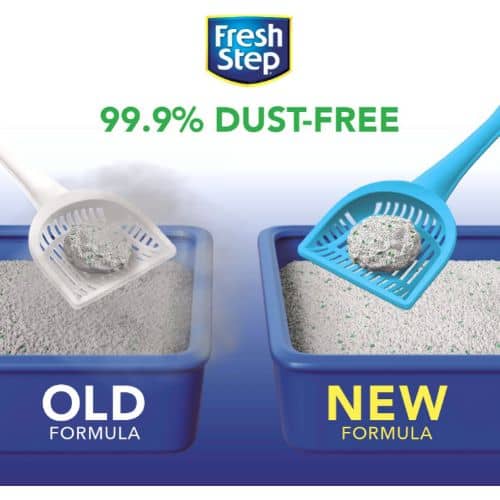 Fresh Step Febreze Freshness Gain Scented Clumping Clay Cat Litter dust-free comparison